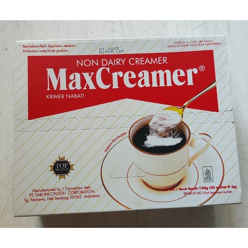 

MaxCreamer Krimer Nabati (1 Box Isi 50 Sachet) Non Dairy Creamer