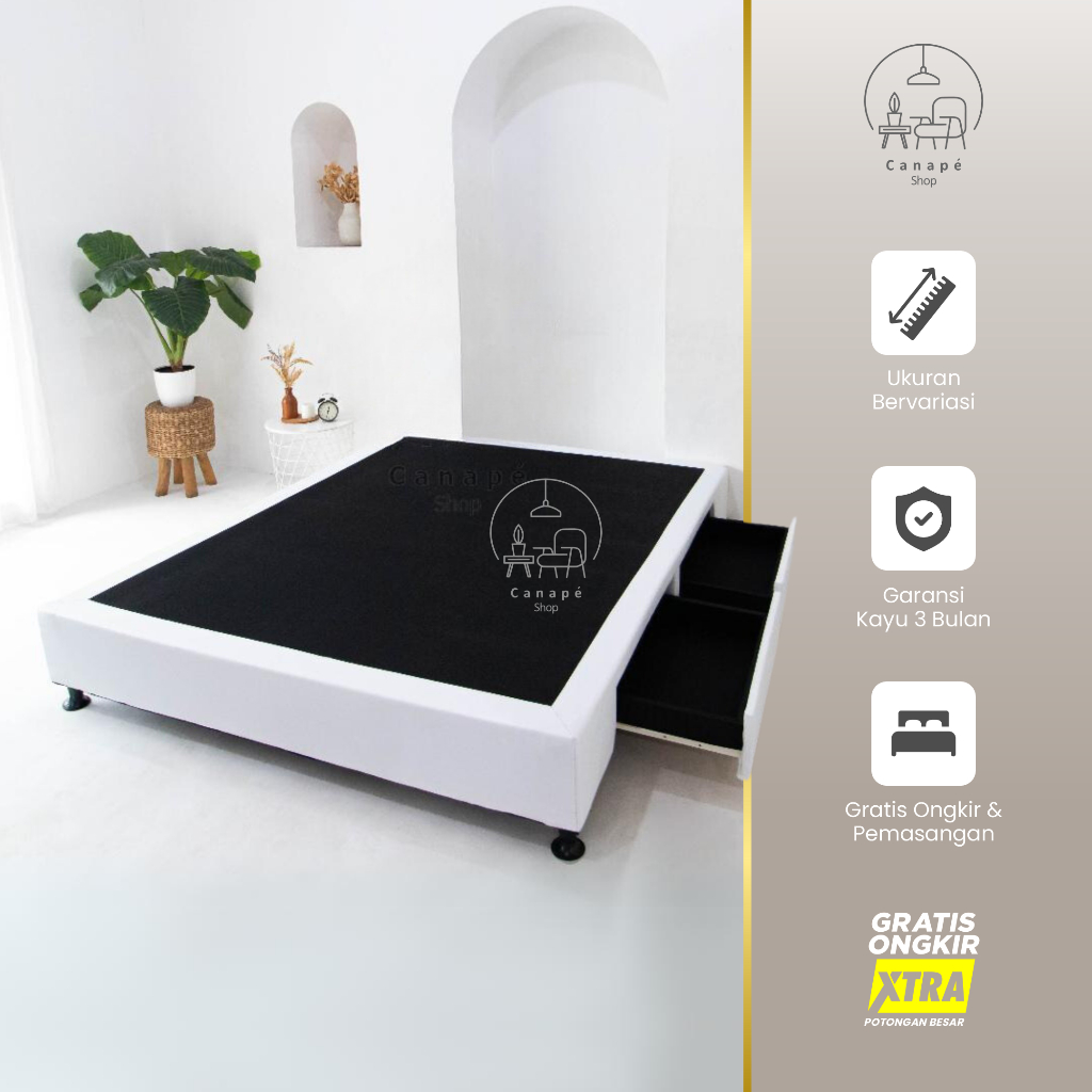 Dipan Kasur Ranjang Tempat Tidur Minimalis Divan Laci Aestethic Gratis Ongkir Bandung Cimahi