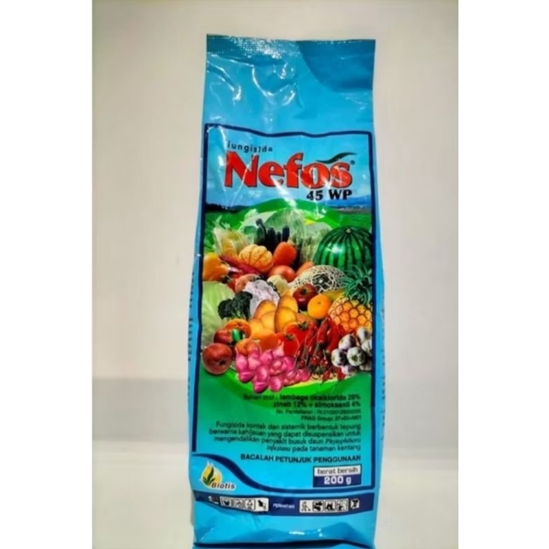 NEFOS Fungisida 45 WP 200 Gr Bakterisida Sistemik 3 Bahan Aktf