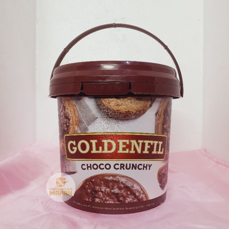 

Goldenfill Choco Crunchy 1Kg - Goldenfill Greentea Chrunchy 1Kg Selai Coklat Goldenfil