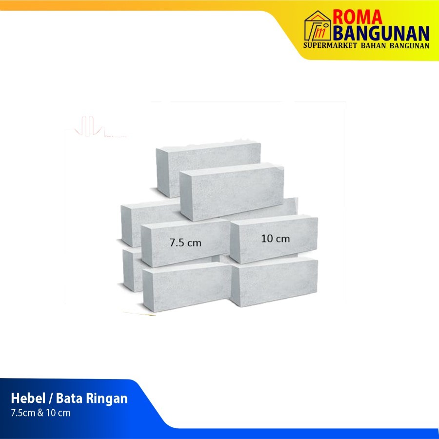 Hebel Bata Ringan 10CM 20x60MM / Bata Ringan 7CM