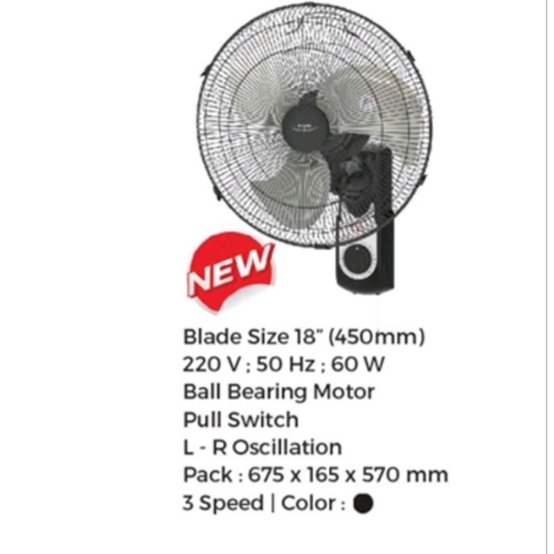Kipas Angin Dinding Maspion 18" PW 1809 W