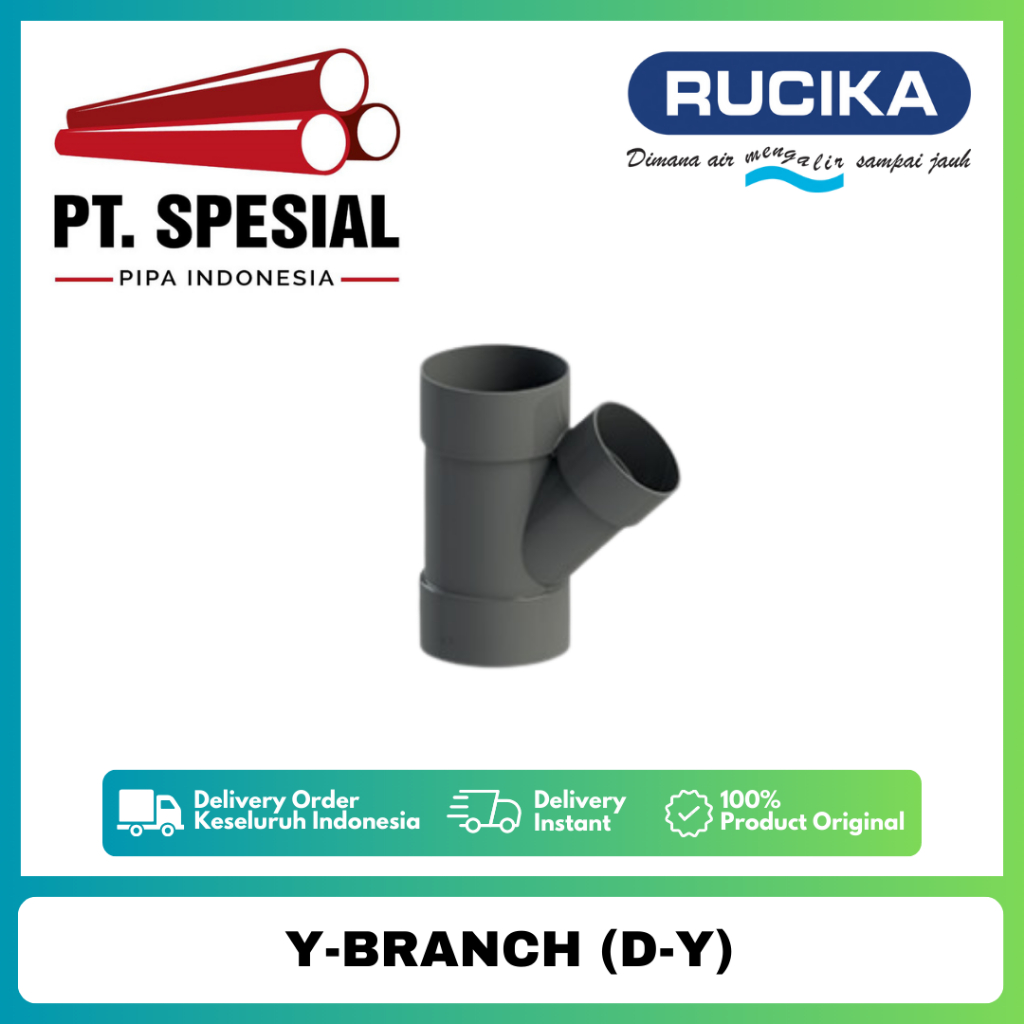 Tee Y PVC D Rucika / Vlok Tee Y PVC Rucika / Y Branch PVC / Y Brand D - 06