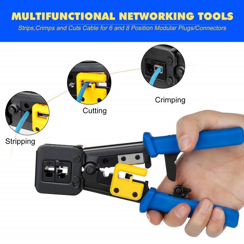 Tang Crimping Anti Gagal RJ45 Crimping Tool Ethernet Crimper