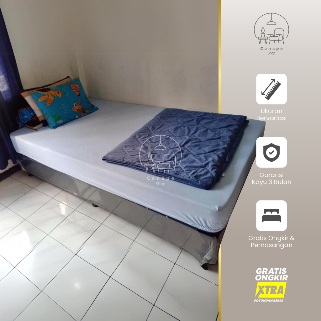 Paket Dipan Kasur Ranjang Tempat Tidur Minimalis Divan Gratis Ongkir Bandung Cimahi