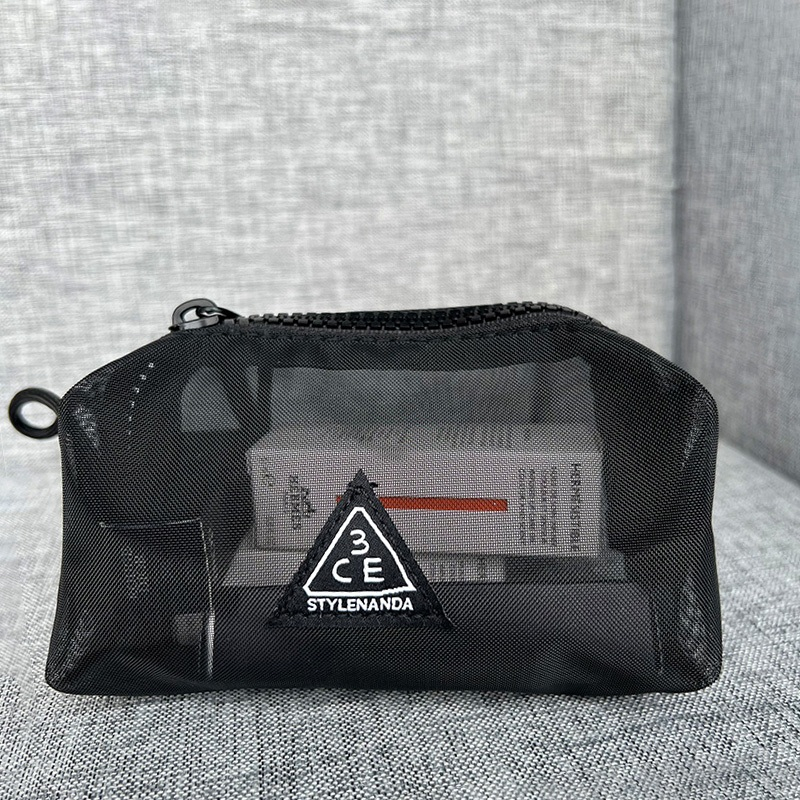 Make Up Pouch 3CE Mesh Pocket Origianl 14*6*6cm / Tas Make Up / Kantong Kosmetik / Storage Bag / Mak