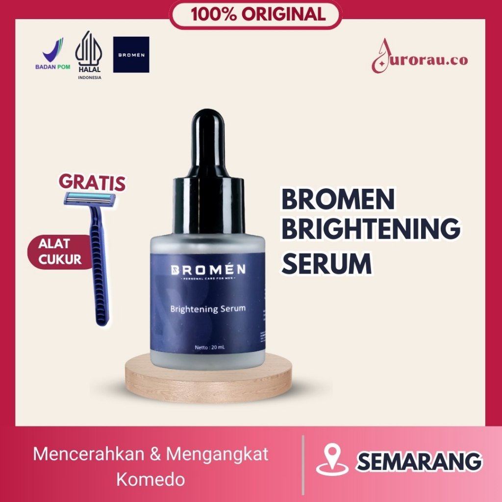 Brightening Serum Pria 20ml | Mencerahkan | BROMEN Serum Mencerahkan Wajah, Menghilangkan Flek Hitam