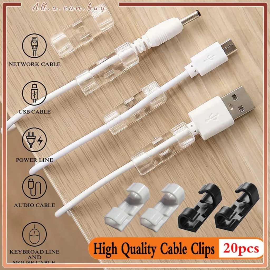 

Cable Clip Pengikat Kabel Per Pack isi 20 Pcs