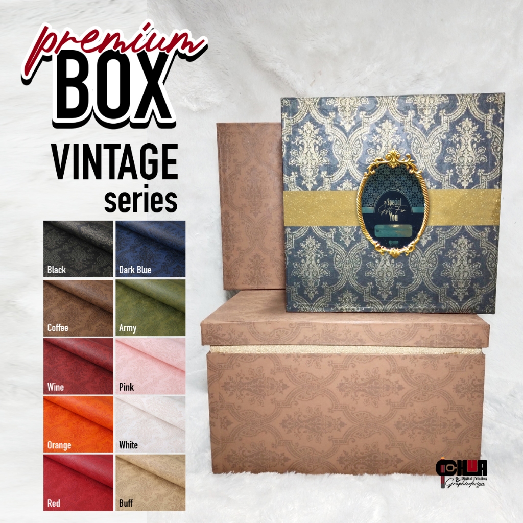 

KOTAK KADO/KEMASAN/BOX KADO/BOX HAMPERS/HARDBOX/BOX EKSLUSIVE - Vintage series