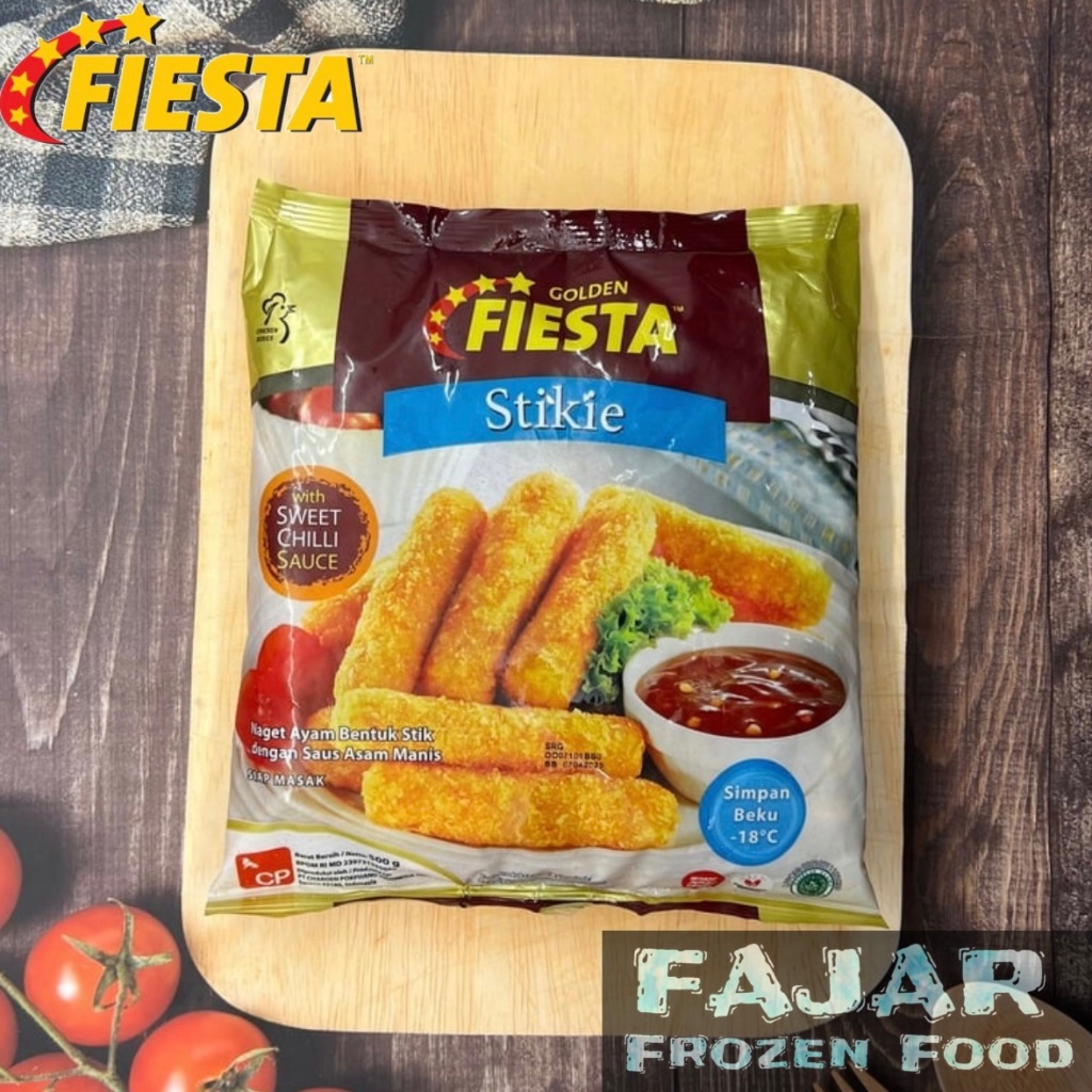 

FIESTA GOLDEN STIKIE 500GR | FIESTA GOLDEN NAGET AYAM BENTUK STIK 500GR