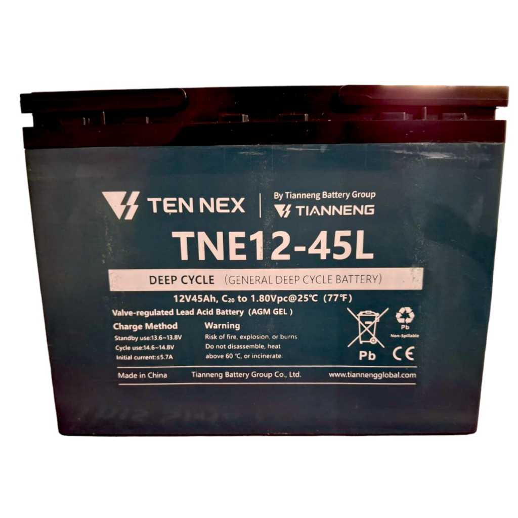 Aki Sepeda Listrik, Solar Panel 12Volt 45Ah Tianneng TNE 12-45L/6-EVF-45/LDC 12-55