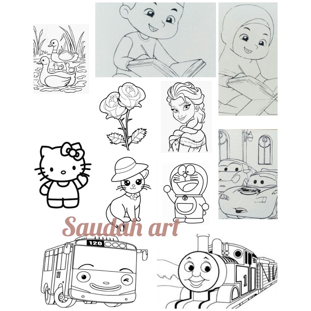 

MURRRMERRR Kanvas Canvas Lukis Sketsa 2x2