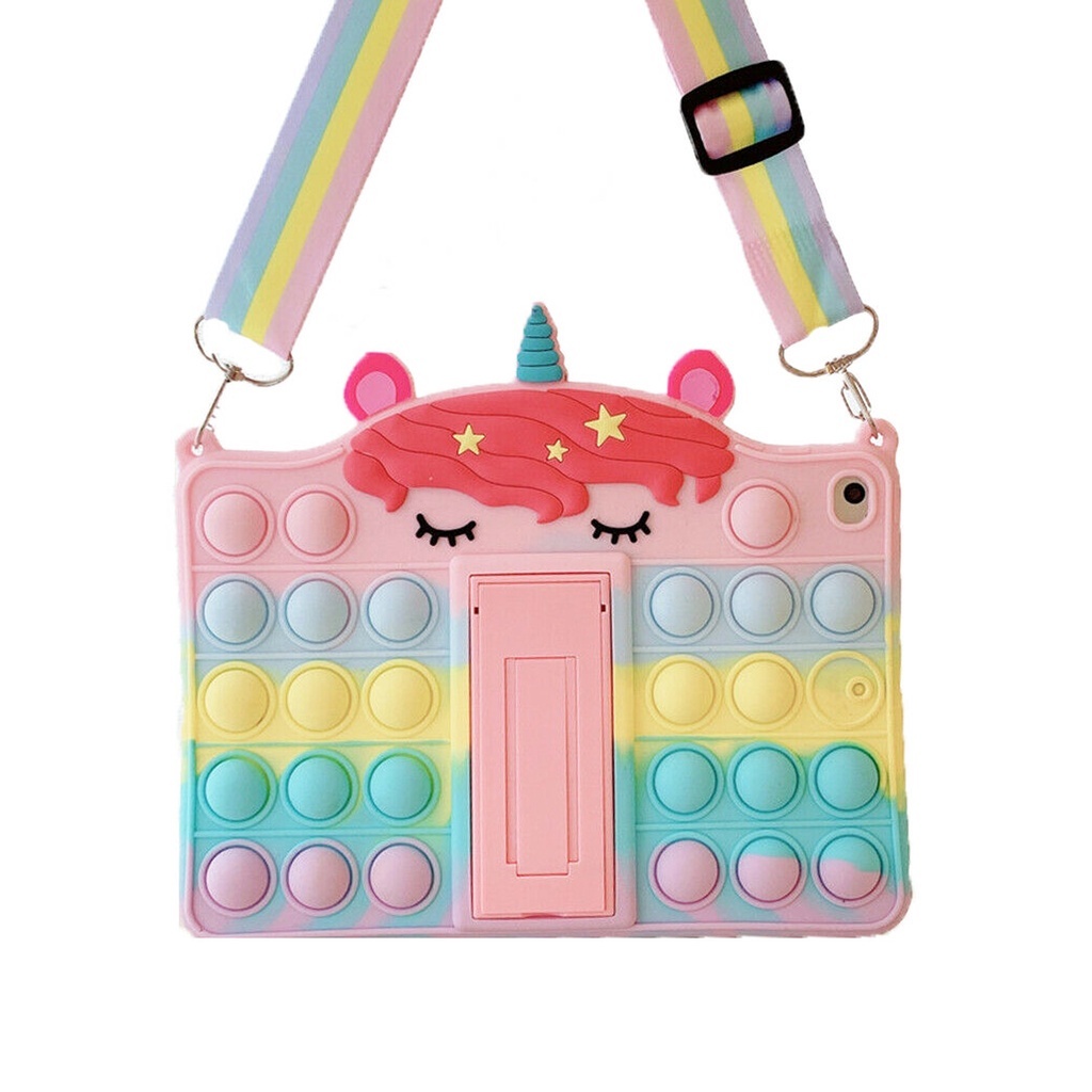 Samsung A8 2019 ( 8 inch ) / T295 / T290 Silicone Soft Case Pop It Unicorn Strap