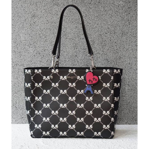 KARL LAGERFELD adele tote bag print black