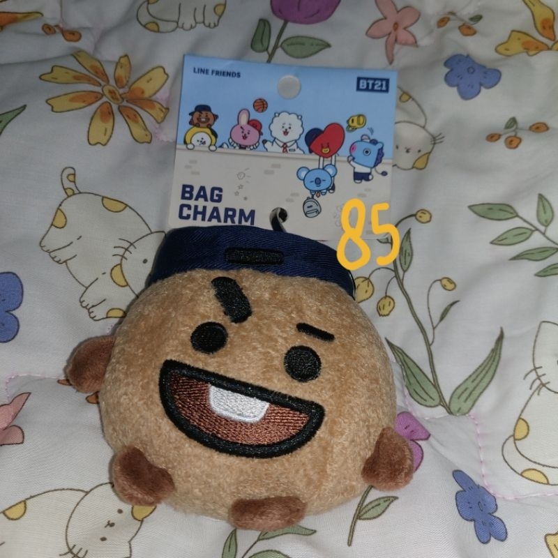 BT21 Shooky After School Bag Charm Plushie Kopiah