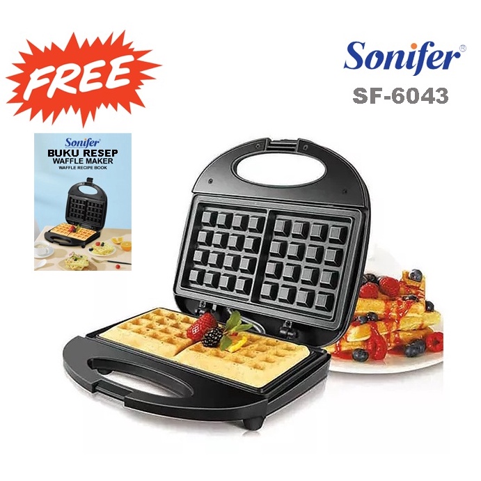 KODE V29E SONIFER Croffle Maker  Waffle Maker Alat Pembuat Croffle dan Waffle SF643  FREE BUKU RESEP
