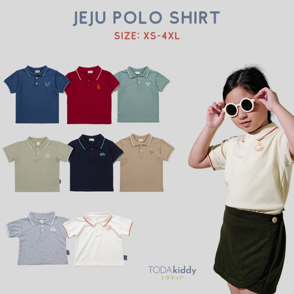 KODE N4N4 TODA KIDDY  Jeju Polo Shirt  polo shirt anak lengan pendek  kemeja polo anak tangan pendek
