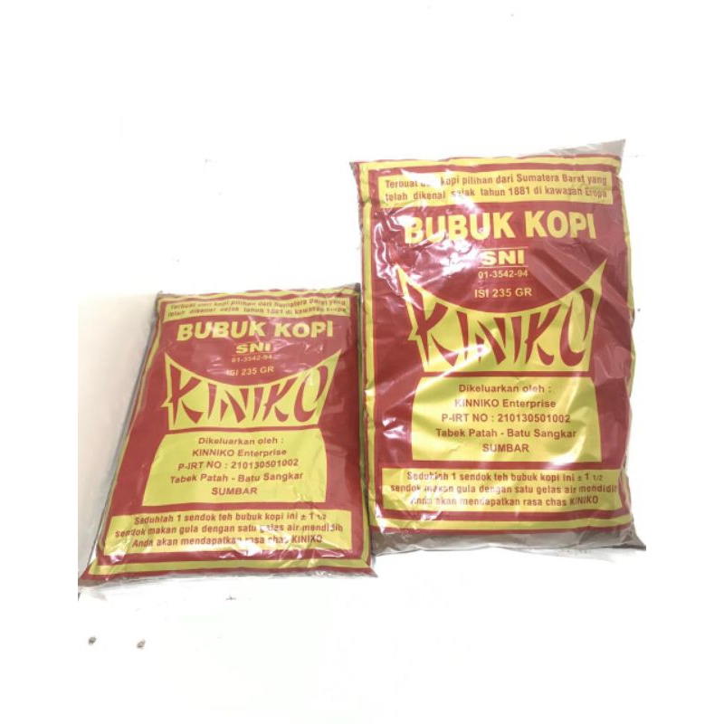 

BUBUK KOPI KINIKO BATUSANGKAR 235 Gram