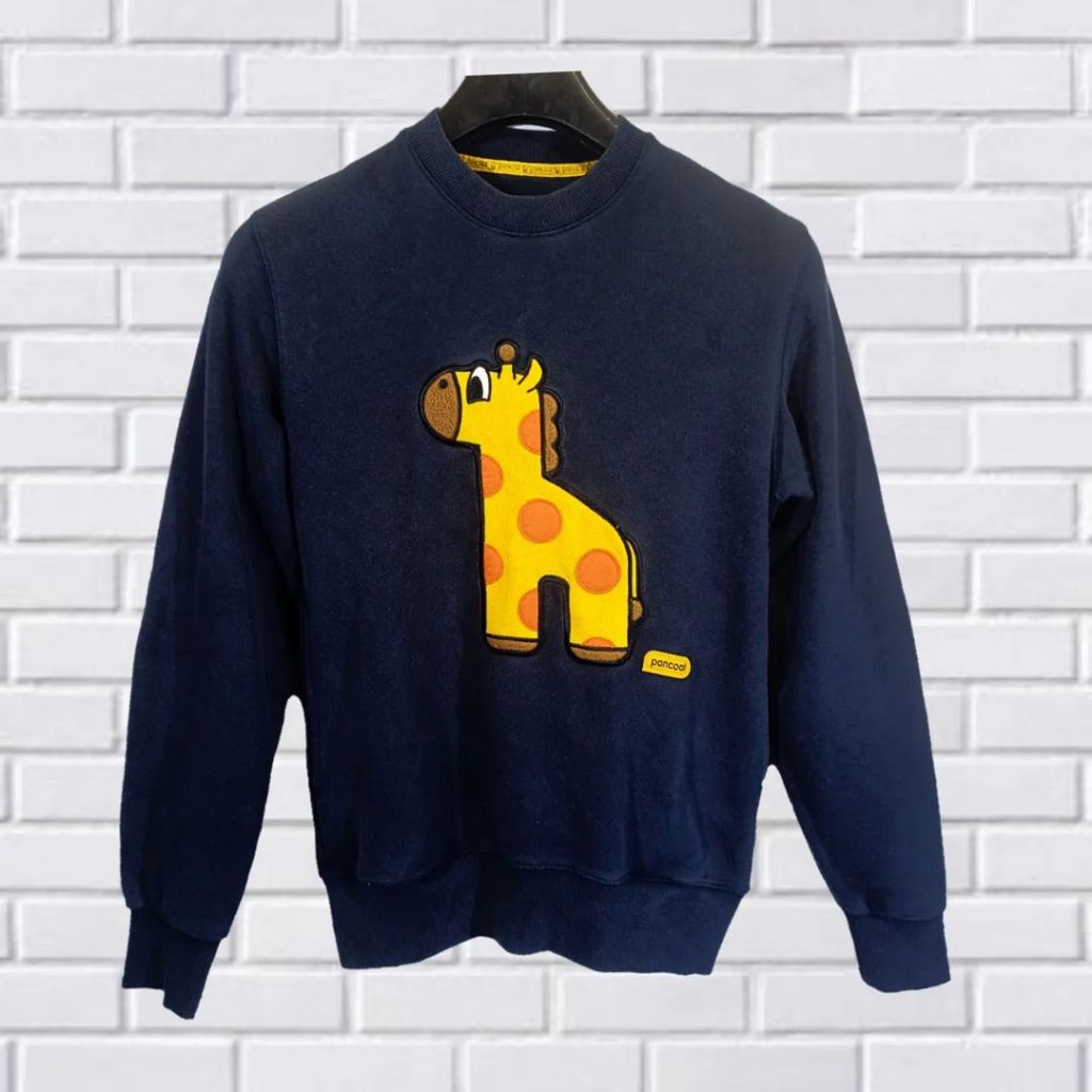 CREWNECK PANCOAT GIRAFFE, SIZE S-M (SECOND BRANDED) DONGKER, CN0066