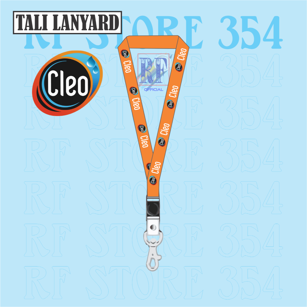 

TALI LANYARD CLEO LOGO - TALI ID CARD AIR MURNI CLEO BUKAN AIR MINERAL GANTUNGAN KUNCI GANTUNGAN FLASHDISK GANTUNGAN NAMETAG TALI LANYARD BEST SELLER COD