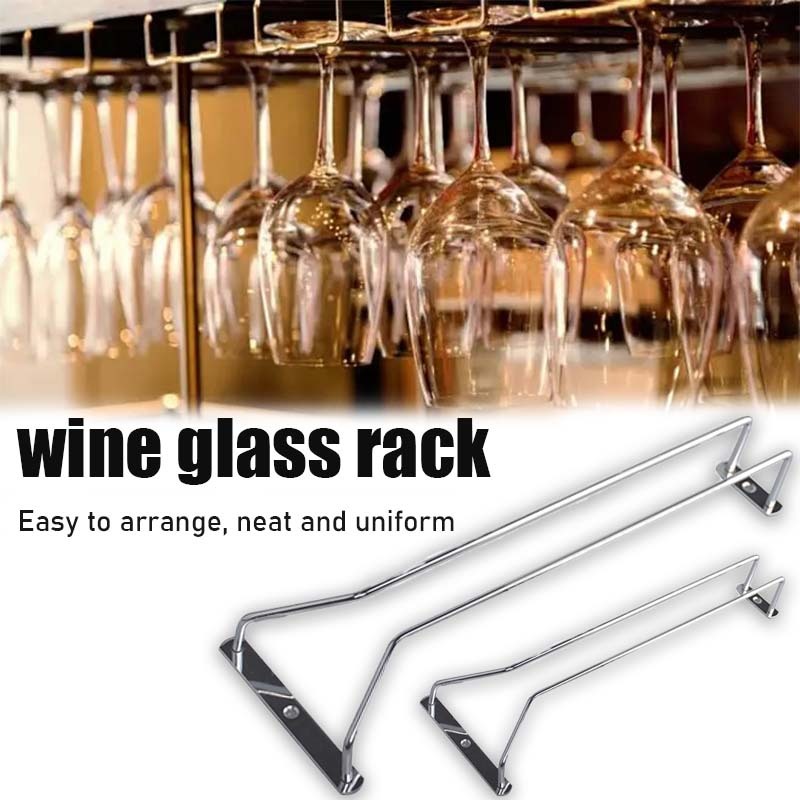 Rak Gelas Gantung Dinding Untuk Mini Bar Dan Dapur Rak Gelas Wine