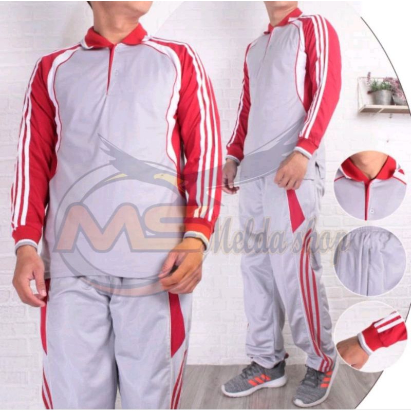 baju set pakaian olahraga wanita pria/setelan seragama olaharaga senam pria wanita