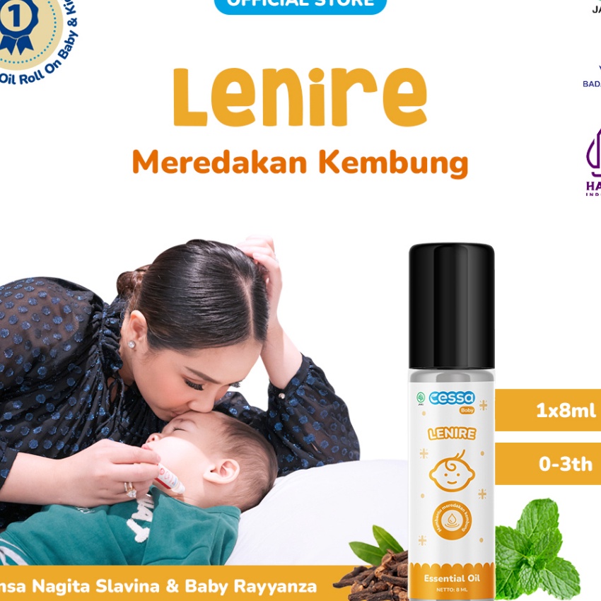 

KP8 Cessa Baby Lenire Natural Essential Oil Meredakan Perut KembungMual