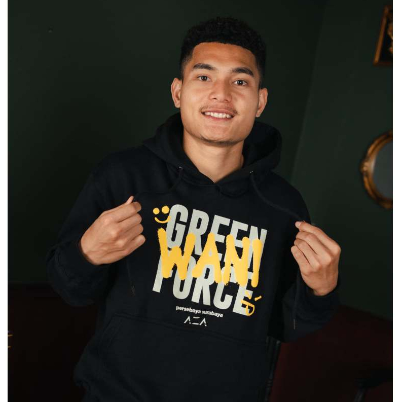 Jaket Hoodie Persebaya Green Force WANI - Black