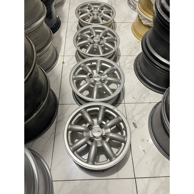 Velg Enkei 8 Spoke (Watanabe looks) R14. Made in Japan. Lebar 6. Et 38. Pcd 4x100. Repaint gunmet do