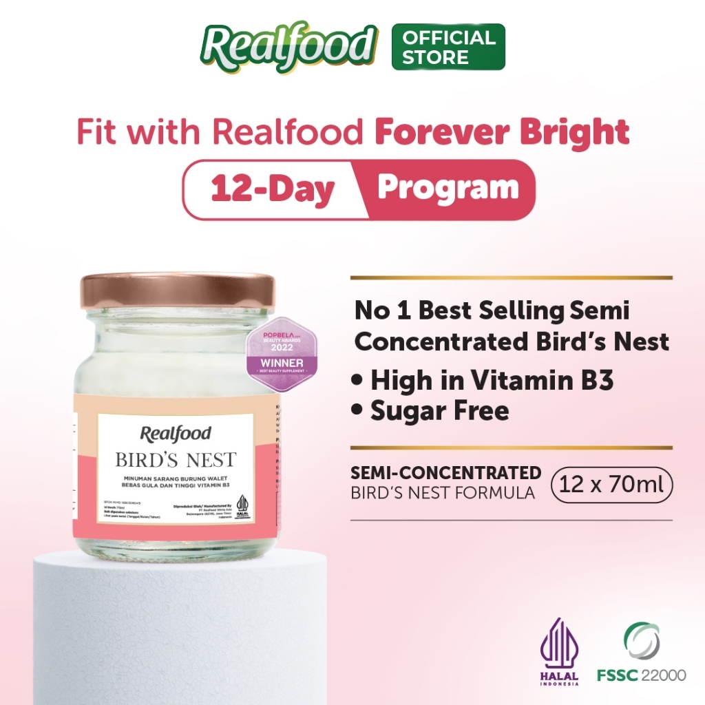 

[1 BOX ISI 12] Realfood Forever Bright Minuman Sarang Burung Walet