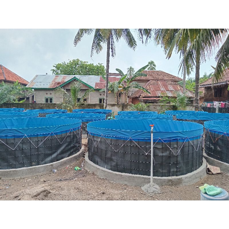 KOLAM BULAT KOLAM BIOFLOK ORCHID FULLSET UKURAN Diameter 3 Tinggi 1.2