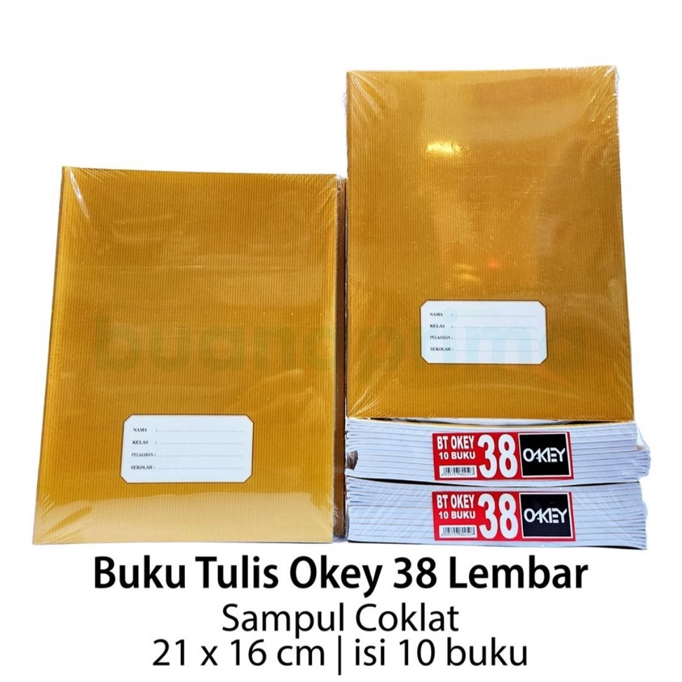 

KODE N1U BUKU TULIS BERGARIS KIKY OAKEY OKEY 38 LEMBAR SAMPUL COKLAT KRAFT POLOS