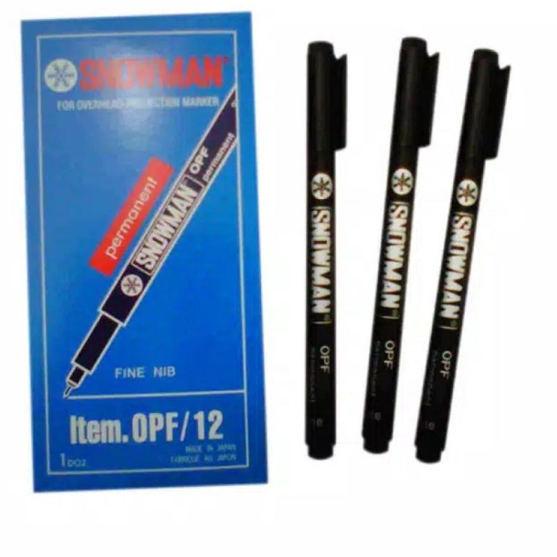 

NEW PRODUCT Pulpen Snowman OPF12 OHP Fine Nib Black Permanen Per Pcs