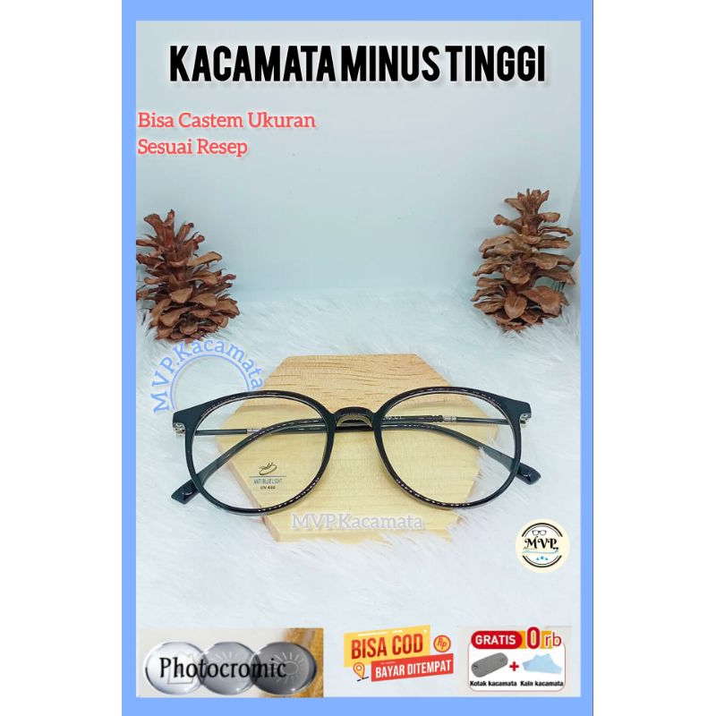 Kacamata Minus Tinggi Pria dan Wanita Kacamata Jarak Jauh Kacamata Minus Lensa Tipis