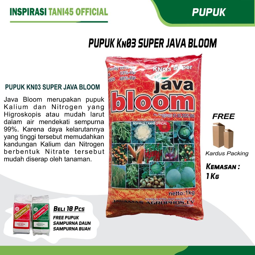 Pupuk KN03 Super JAVA BLOOM 1 kg / Pupuk Java Bloom KN03 Super 1 kg