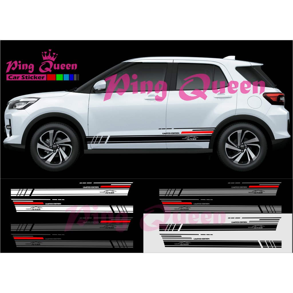 STICKER TOYOTA RAIZE CUTTING STICKER BODY SAMPING MOBIL RAIZE