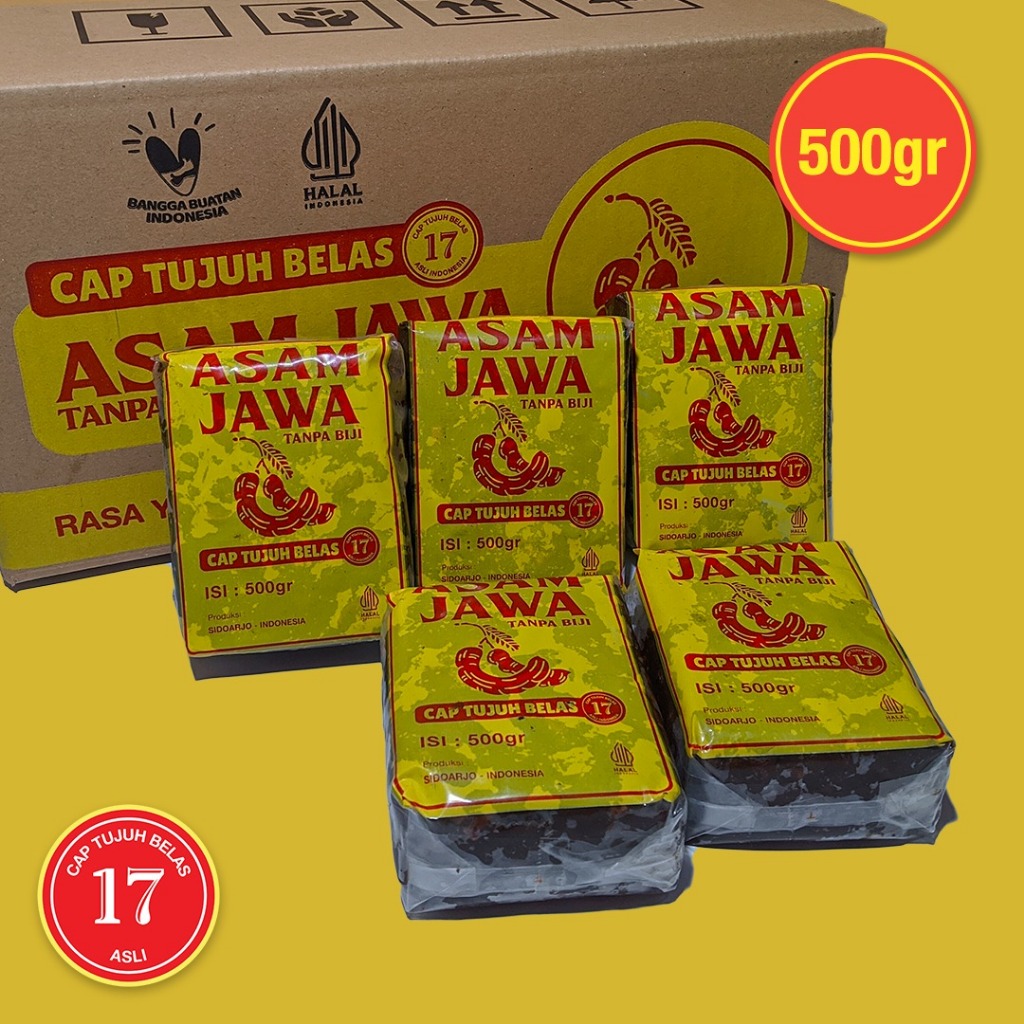 

Asam Jawa tanpa biji 500gr cap tujuh belas // 1 Dos Asam Jawa