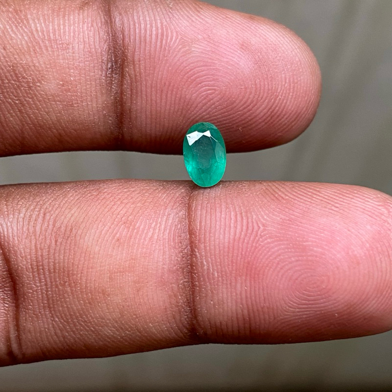 Natural Zambian emerald Beryl batu zamrud colombia jamrud ukuran kecil Dim 7.5x5x4mm