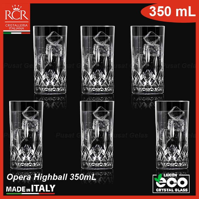 1 SET 6 PCS RCR Crystal Opera Cocktail/RCR Gelas Kristal/RCR Highball