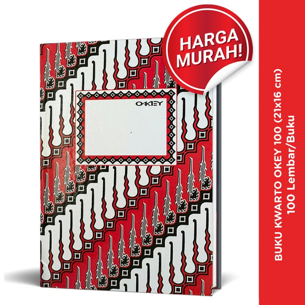 

Buku Hardcover Kwarto 100 Sheets OKEY / Notebook Hardcover Kwarto / Buku Catatan