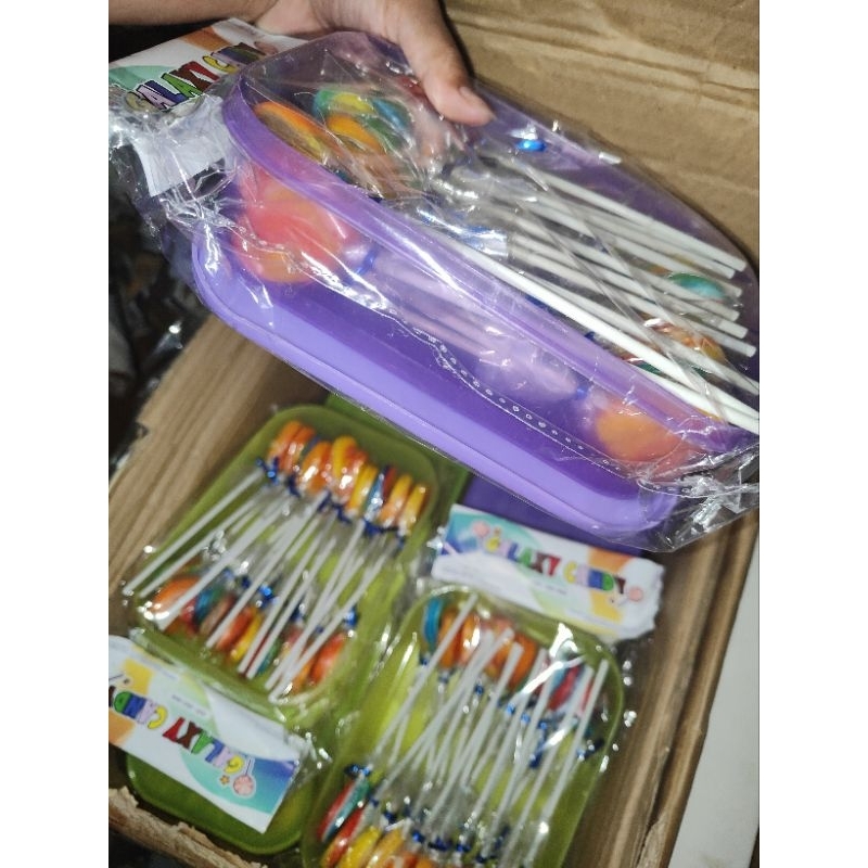 

permen lollipop 20pcs free tempat makan