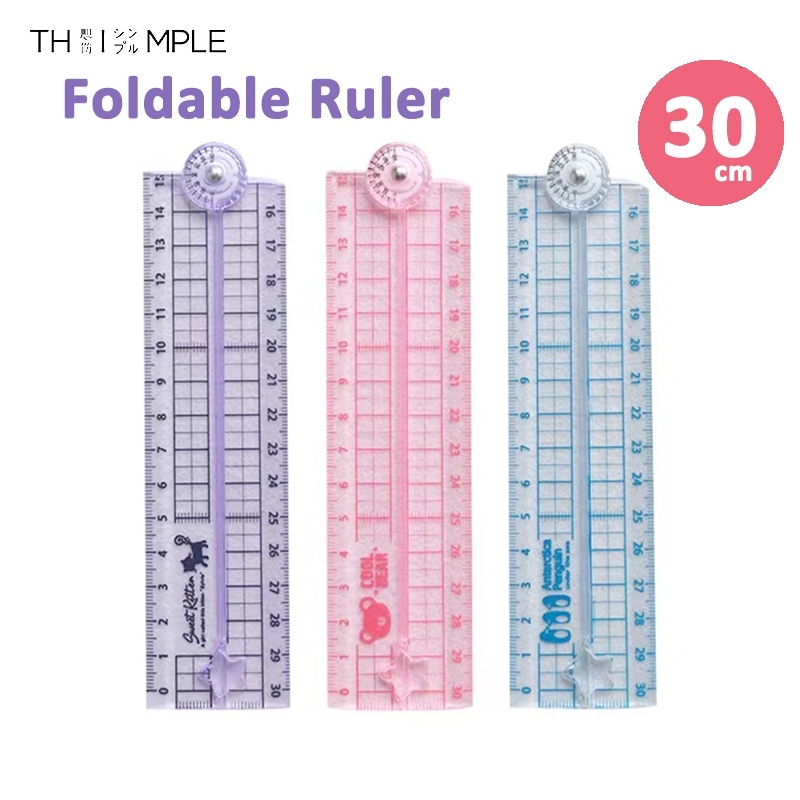 

Foldable Ruler / Penggaris Transparan 30cm Dapat Dilipat Tidak Mudah Patah - Thimple