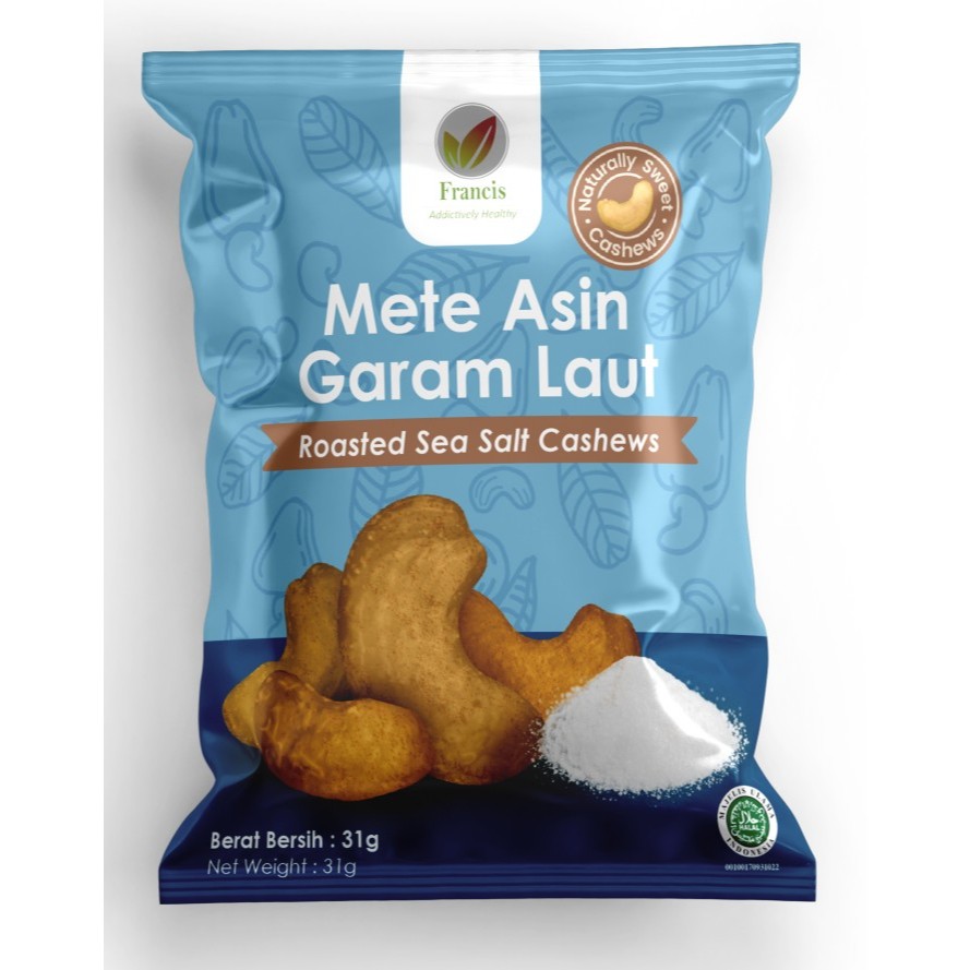 

Francis - Mete Panggang Asin / Sea Salt Roasted Cashews | Small Size