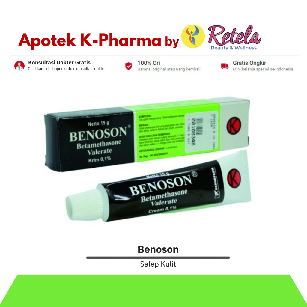 BENOSON 0.1% CREAM 15 GR / SALEP KULIT