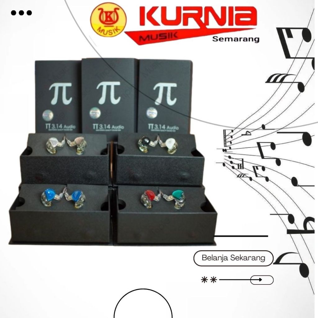 Wave Audio Phi Pi 3.14 audio IEM dual driver in ear monitor ORIGINAL