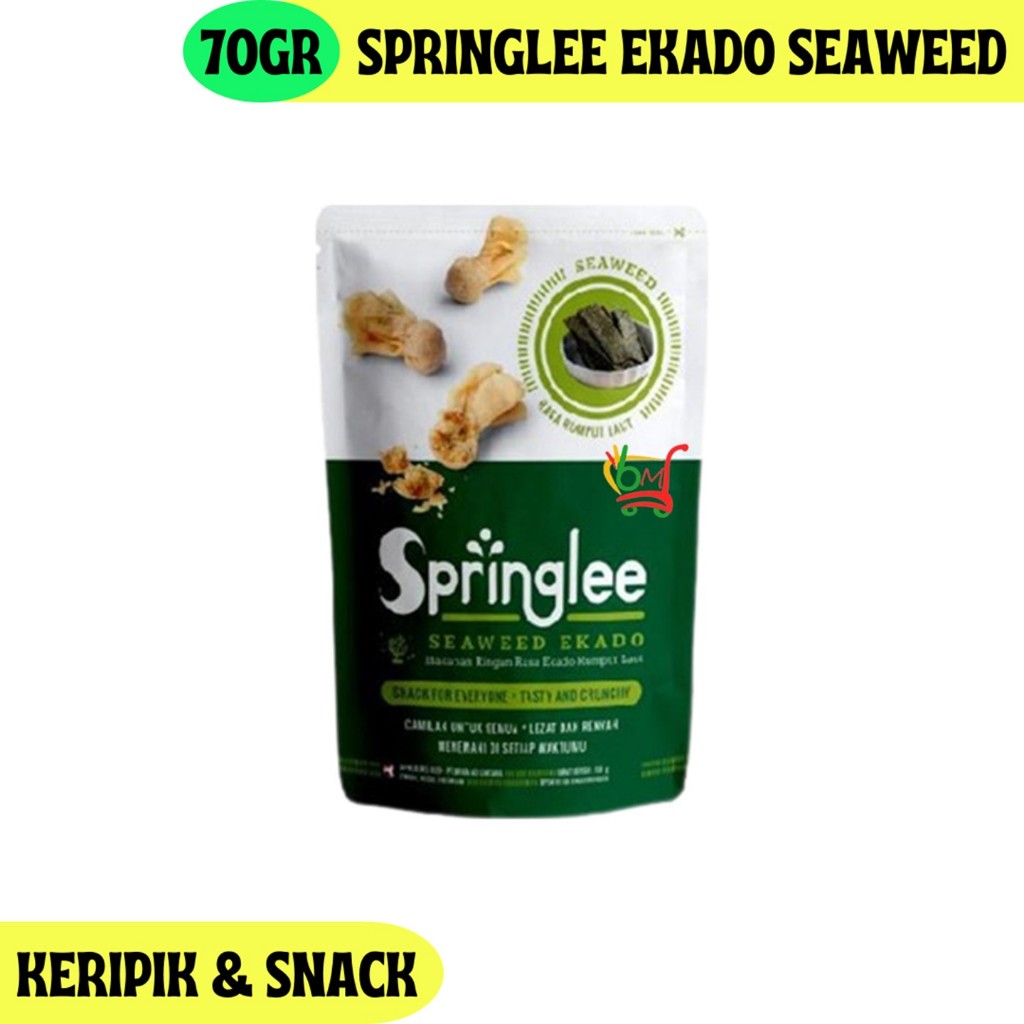 

Springlee Ekado Seaweed Makanan Ringan Pangsit Rasa Rumput Laut