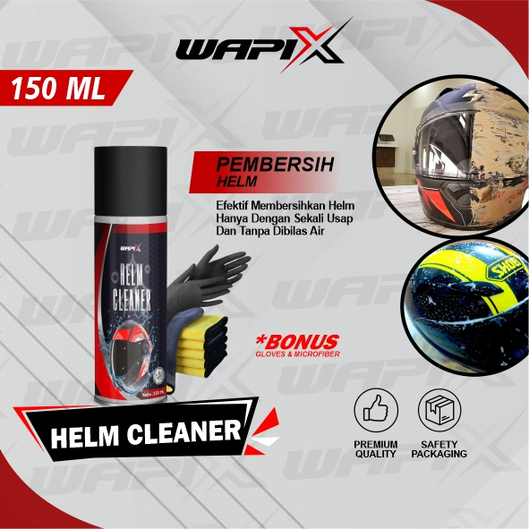 WAPIX - HELM CLEANER - Pembersih Helm Tanpa Dibilas Air & Foam Penghilang Kotoran