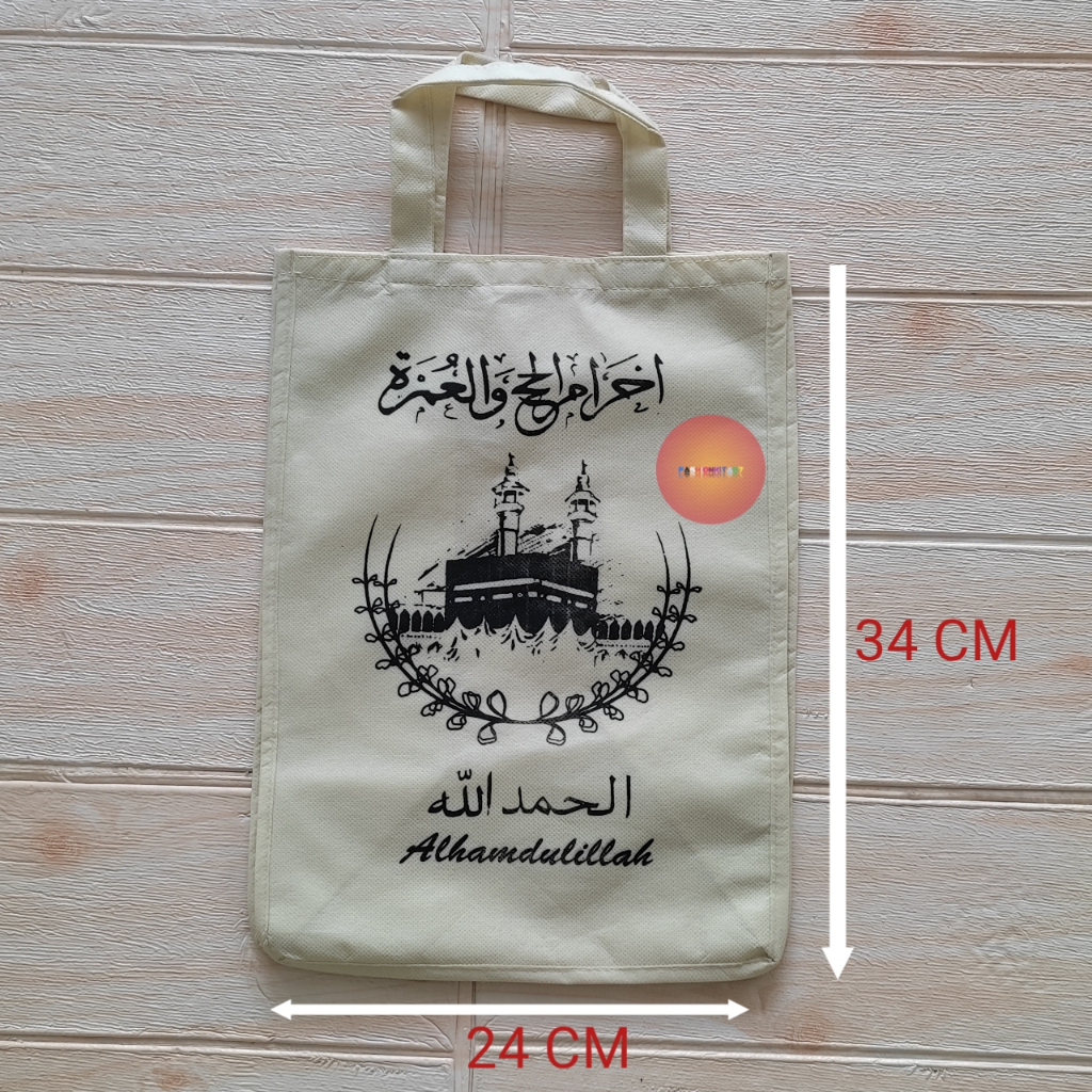 

Tas Souvenir Haji Umroh Spunbond34x24 Tas Berkat Kondangan Kuat Tebal