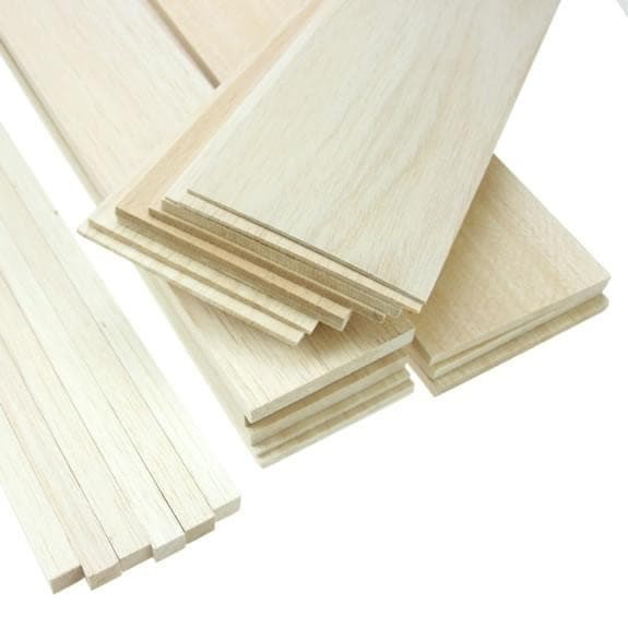 Balsa sheet 5mm x 10cm x 50cm/100cm Kayu balsa sheet kualitas import