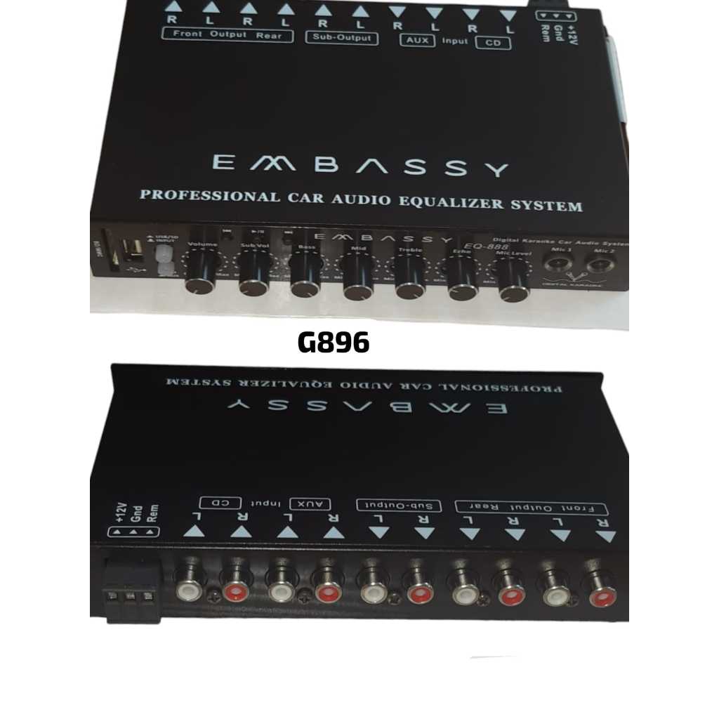 G896 ORIGINAL AMPLIFER MINI MENAMBAH ALAT KARAOKE CAR AUDIO PARAMETRIK  BLUETOOTH EMBASSY GRAFHIC